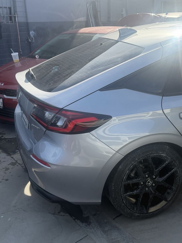 Honda rear bumper after collision repair